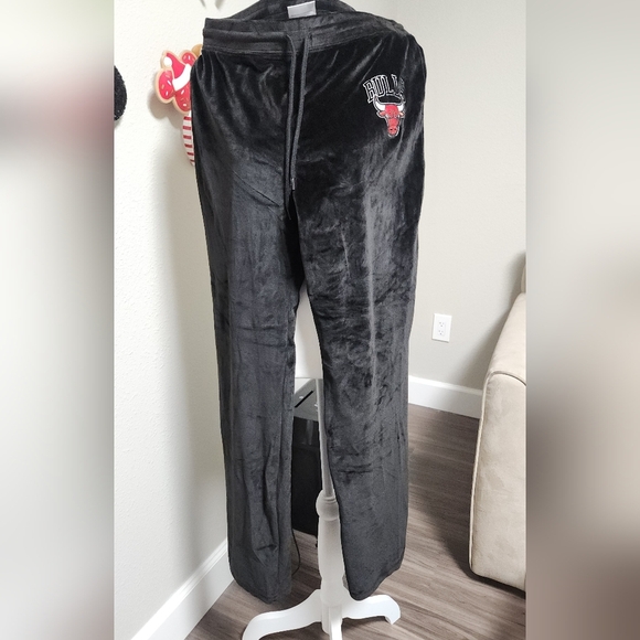 Black Velour Drawstring Pants - Picture 6 of 7